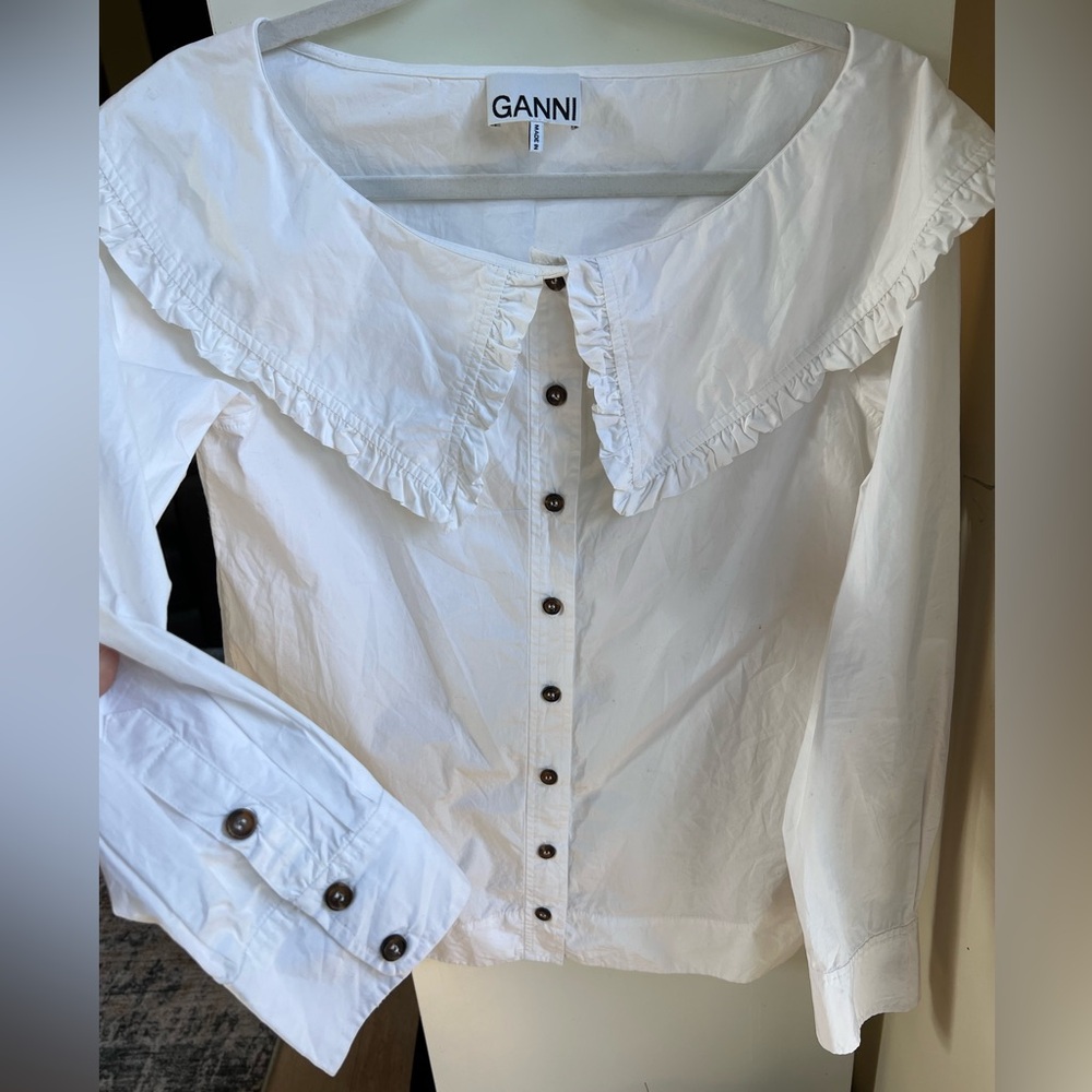 GANNI poplin cotton blouse - Picture 5 of 9